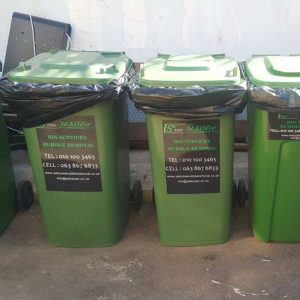 wheelie bins